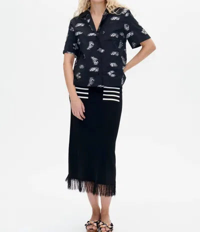 Baum Und Pferdgarten Callis Midi Skirt In Black In Blue