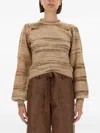 Baum Und Pferdgarten Carmy Cuffed-sleeve Striped Sweater