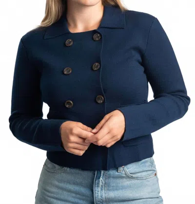 Baum Und Pferdgarten Carolyn Double Breasted Blazer In Baritone Blue