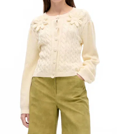 Baum Und Pferdgarten Cattia Soft Knit Cardigan In Ivory In Neutral