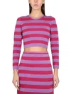 Baum Und Pferdgarten Charlotta Metallic Stripe Knit Skirt In Multicolour