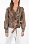 Baum Und Pferdgarten Checked Blouse With Belt In Multi