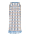 Baum Und Pferdgarten All-over Pattern Fringed Midi Skirt In Multicolor