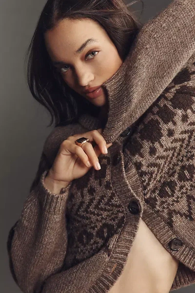 Baum Und Pferdgarten Colin Wool Blend Cardigan In Brown