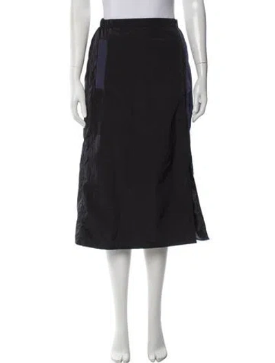 Pre-owned Baum Und Pferdgarten Colorblock Pattern Midi Length Skirt In Blue