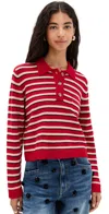 Baum Und Pferdgarten Cori Sweater Crimson Red Stripe In Multi