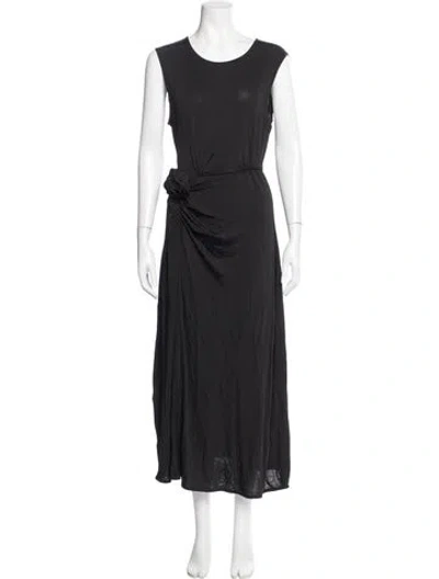 Pre-owned Baum Und Pferdgarten Crew Neck Long Dress In Black
