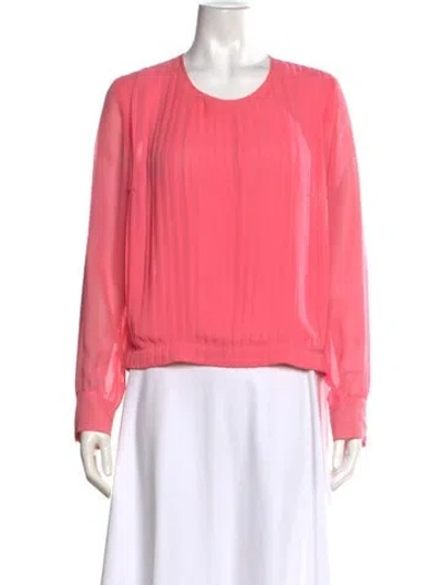 Pre-owned Baum Und Pferdgarten Crew Neck Long Sleeve Blouse In Pink