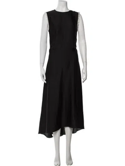 Pre-owned Baum Und Pferdgarten Crew Neck Midi Length Dress In Black