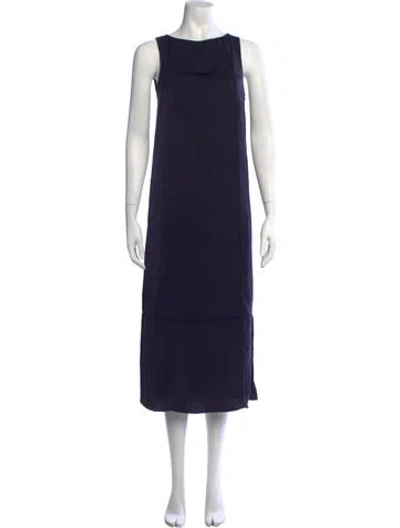 Pre-owned Baum Und Pferdgarten Crew Neck Midi Length Dress In Blue