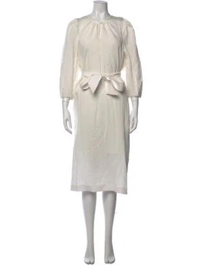 Pre-owned Baum Und Pferdgarten Crew Neck Midi Length Dress In Neutral