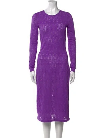 Pre-owned Baum Und Pferdgarten Crew Neck Midi Length Dress In Purple