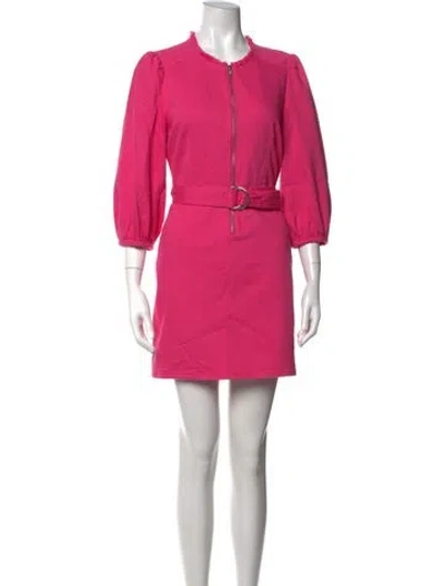 Pre-owned Baum Und Pferdgarten Crew Neck Mini Dress In Pink