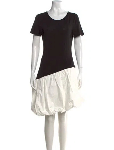 Pre-owned Baum Und Pferdgarten Crew Neck Mini Dress W/ Tags In Black