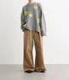 Baum Und Pferdgarten Crissa Knit Pull Over Sweater In Gray Tennis Balls In Multi