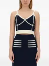 Baum Und Pferdgarten Cypre Contrast-panel Knitted Top In Blue