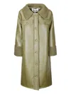 Baum Und Pferdgarten Desire Faux-shearling-collar Coat In Green