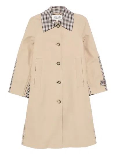 Baum Und Pferdgarten Donnie Check-collar Coat In Brown