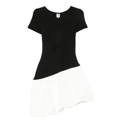 Baum Und Pferdgarten Short-sleeve Balloon-hem Dress In Black