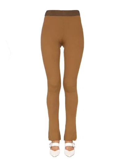 Baum Und Pferdgarten Elegant Elastic Waist Trousers In Brown