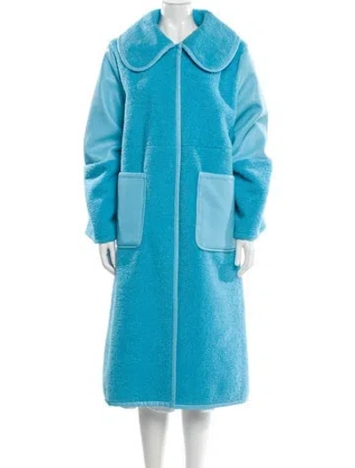 Pre-owned Baum Und Pferdgarten Faux Fur Coat In Blue