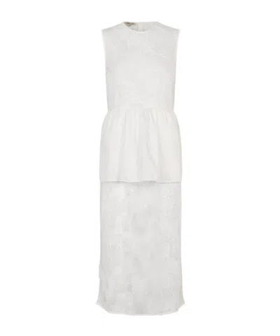 Baum Und Pferdgarten Floral Lace Midi Skirt In White