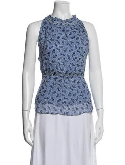 Pre-owned Baum Und Pferdgarten Floral Print Crew Neck Blouse In Multi