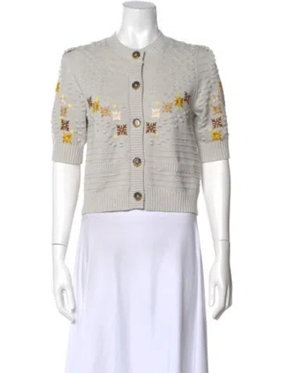 Pre-owned Baum Und Pferdgarten Floral Print Crew Neck Sweater W/ Tags In Gray