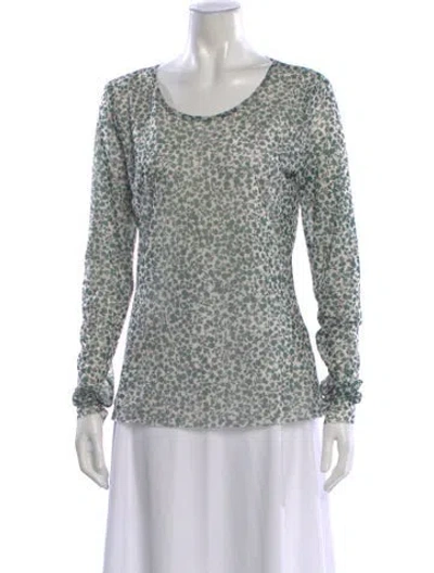 Pre-owned Baum Und Pferdgarten Floral Print Crew Neck Top In Neutral