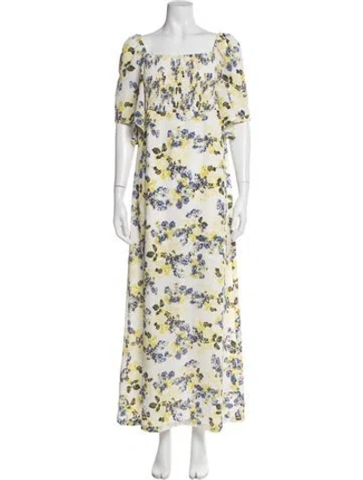 Pre-owned Baum Und Pferdgarten Floral Print Long Dress In Multicolor