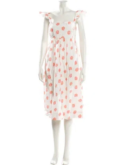 Pre-owned Baum Und Pferdgarten Floral Print Midi Length Dress In Multi