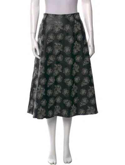 Pre-owned Baum Und Pferdgarten Floral Print Midi Length Skirt In Black
