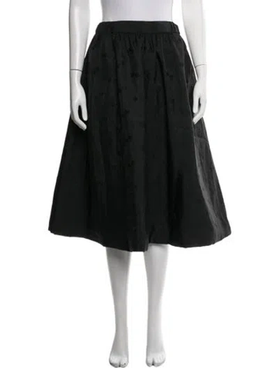Pre-owned Baum Und Pferdgarten Floral Print Midi Length Skirt In Black