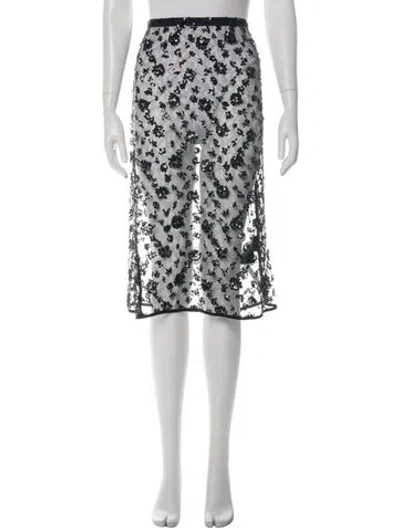 Pre-owned Baum Und Pferdgarten Floral Print Midi Length Skirt In Multicolor