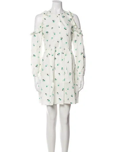 Pre-owned Baum Und Pferdgarten Floral Print Mini Dress In Gray