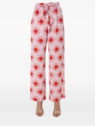 Baum Und Pferdgarten Floral Tie Trousers In Pink