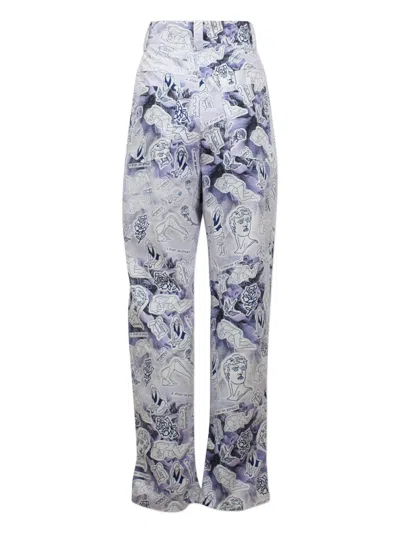 Baum Und Pferdgarten Geometric-print Trousers In Gold