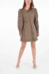 Baum Und Pferdgarten Gingham Check Aidine Raglan Sleeve Mini Dress