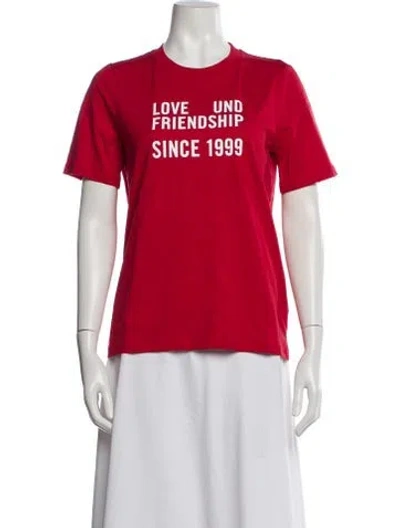 Pre-owned Baum Und Pferdgarten Graphic Print Crew Neck T-shirt In Red