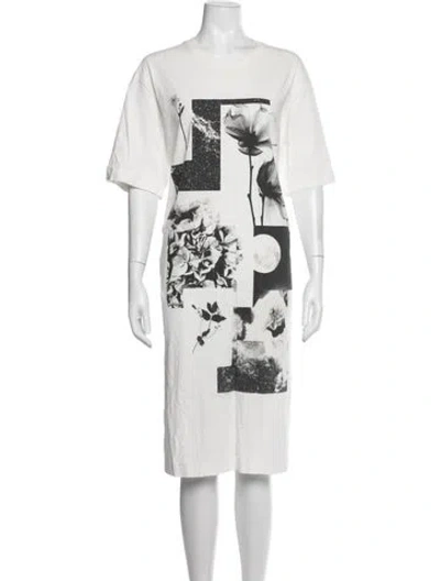 Pre-owned Baum Und Pferdgarten Graphic Print Knee-length Dress In White