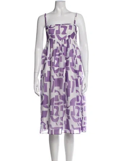 Pre-owned Baum Und Pferdgarten Graphic Print Midi Length Dress In Purple