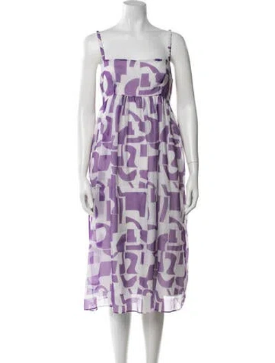 Pre-owned Baum Und Pferdgarten Graphic Print Midi Length Dress In Purple