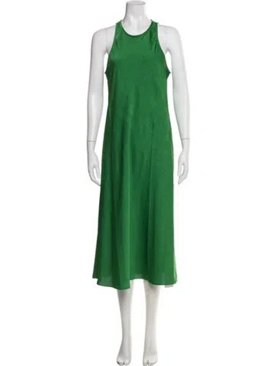 Pre-owned Baum Und Pferdgarten Halterneck Midi Length Dress In Green