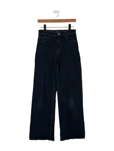 Pre-owned Baum Und Pferdgarten High-rise Wide Leg Jeans In Blue