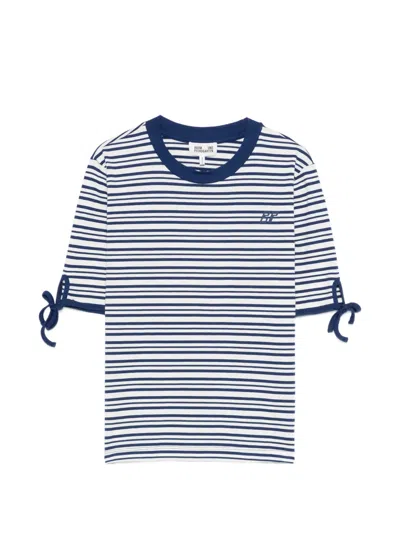 Baum Und Pferdgarten Blue Stripes Crew Neck T-shirt In Multi