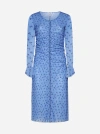 Baum Und Pferdgarten Janis Dress In Blue Mini Rose In Light Blue