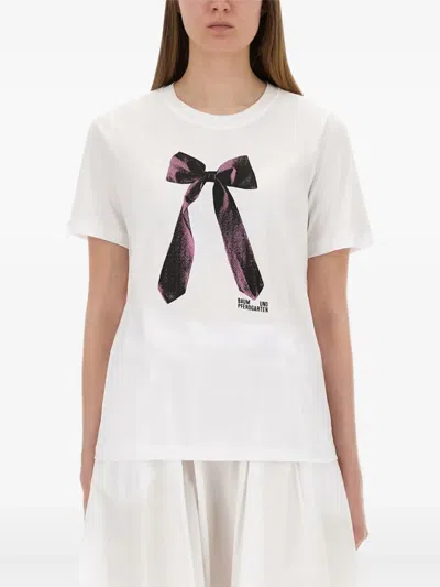 Baum Und Pferdgarten Jawo Bow-print Cotton T-shirt In White