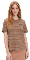 Baum Und Pferdgarten Jawo Shirt Nuthatch Polo Stripe In Brown