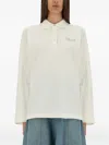 Baum Und Pferdgarten Jeanne Long-sleeve Polo Shirt In White
