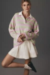 Baum Und Pferdgarten Jeanne Long-sleeve Striped Polo Top